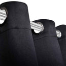 2 stk Sort Blackout Gardiner med Metal Ringe 135 x 245 cm - xlshop.dk