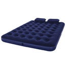 oppustelig luftmadras med pude og pumpe 203x152x22 cm 67374
