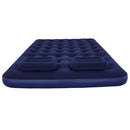 oppustelig luftmadras med pude og pumpe 203x152x22 cm 67374