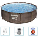 Steel Pro MAX swimmingpoolsæt Deluxe Series rund 366x100 cm