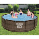 Steel Pro MAX swimmingpoolsæt Deluxe Series rund 366x100 cm