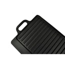 vendbar grillpande i støbejern 2 stk. 38x23 cm