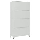 lockerskab med 6 rum 90x45x180 cm grå