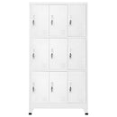 lockerskab med 9 rum 90x45x180 cm grå