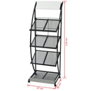 magasinholder 47x40x134 cm sort og hvid A4