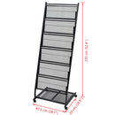 magasinholder 47,5 x 43 x 133 cm sort A4