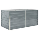 hævet havekasse 160 x 80 x 77 gråt galvaniseret stål