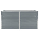 hævet havekasse 160 x 80 x 77 gråt galvaniseret stål