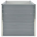 hævet havekasse 160 x 80 x 77 gråt galvaniseret stål
