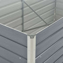hævet havekasse 160 x 80 x 77 gråt galvaniseret stål