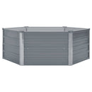 hævet havekasse 129 x 129 x 45 gråt galvaniseret stål