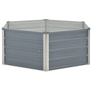 hævet havekasse 129 x 129 x 45 gråt galvaniseret stål