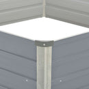 hævet havekasse 129 x 129 x 45 gråt galvaniseret stål