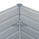 hævet havekasse 129 x 129 x 45 gråt galvaniseret stål