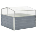 drivhus 100x100x85 cm galvaniseret stål grå