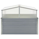 drivhus 100x100x85 cm galvaniseret stål grå