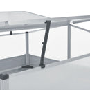 drivhus 100x100x85 cm galvaniseret stål grå