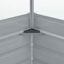 drivhus 100x100x85 cm galvaniseret stål grå