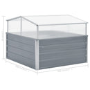 drivhus 100x100x85 cm galvaniseret stål grå