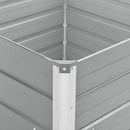 hævet havekasse 100 x 100 x 77 galvaniseret stål gråt