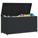udendørs opbevaringkasse sort 120x50x60 cm polyrattan