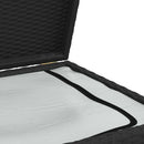 udendørs opbevaringkasse sort 120x50x60 cm polyrattan