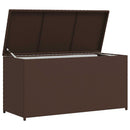 udendørs opbevaringkasse brun 120x50x60 cm polyrattan