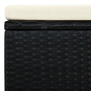 fodskammel ottoman i polyrattan 53 x 53 x 30 cm sort