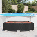 spatrin i polyrattan 92 x 45 x 25 cm sort