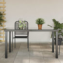 havebord 150x90x74 cm aluminium og glas sort