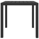 havebord WPC aluminium 80 x 80 x 74 cm sort