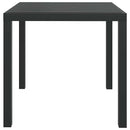 havebord WPC aluminium 80 x 80 x 74 cm sort