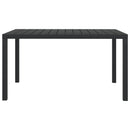 havebord WPC aluminium 150 x 90 x 74 cm sort