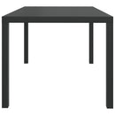 havebord WPC aluminium 150 x 90 x 74 cm sort
