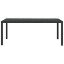 havebord WPC aluminium 185 x 90 x 74 cm sort
