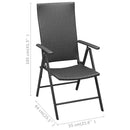 stabelbare havestole 2 stk. polyrattan sort