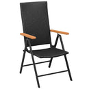 stabelbare havestole 2 stk. polyrattan sort