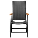 stabelbare havestole 2 stk. polyrattan sort