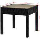 bistrosæt 3 dele polyrattan sort