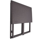 foldbart udendørs spisebordssæt 5 dele stål polyrattan brun