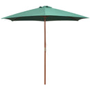 parasol 270x270 cm træstang grøn