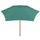parasol 270x270 cm træstang grøn