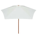 parasol 270x270 cm træstang cremehvid