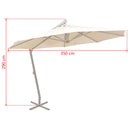 Udendørs parasoller Beige Polyester