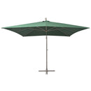 hængeparasol 300x300 cm aluminiumsstang grøn