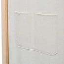 3-panels rumdeler 120 x 170 x 4 cm stof cremefarvet