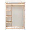 garderobe stof og fyrretræ 110 x 40 x 170 cm