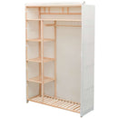 garderobe stof og fyrretræ 110 x 40 x 170 cm