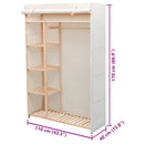 garderobe stof og fyrretræ 110 x 40 x 170 cm