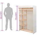 garderobe stof og fyrretræ 110 x 40 x 170 cm